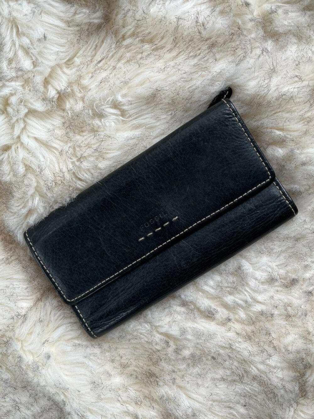 Fossil Genuine Leather Tri Fold Wallet